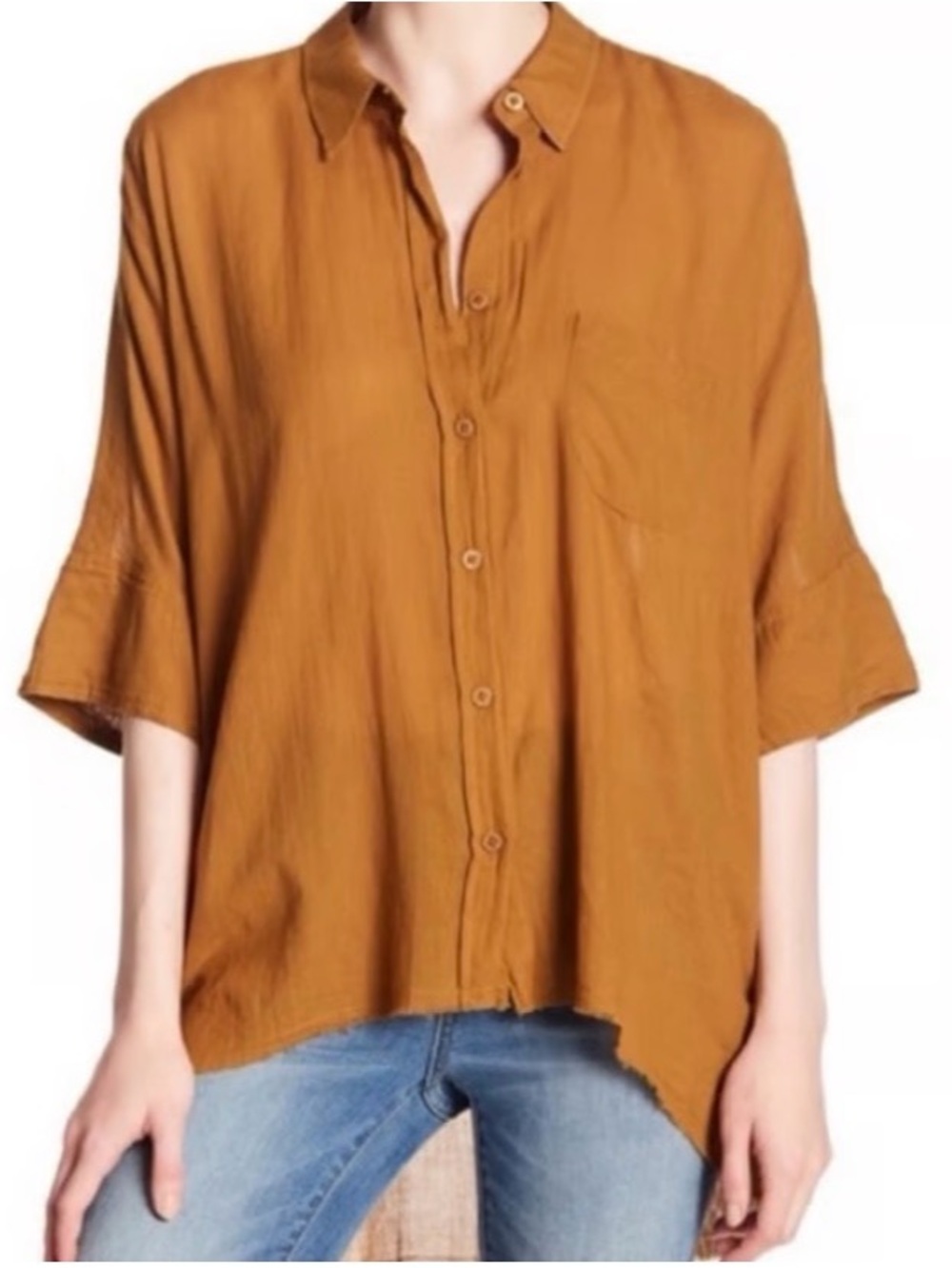 Free People Best of Me Buttondown Top